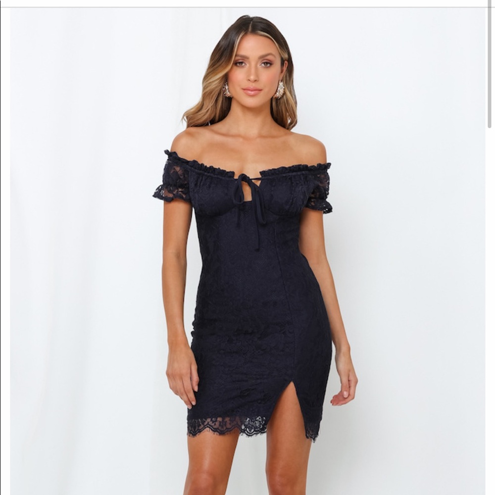 Off the shoulder Navy Dress